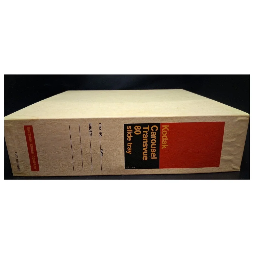 Kodak Carousel Transvue 80 Slide Tray Translucent Gray CAT 104 6093 with Box